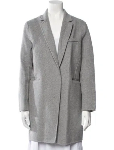 Pre-owned Maje Wool Blazer In Gray