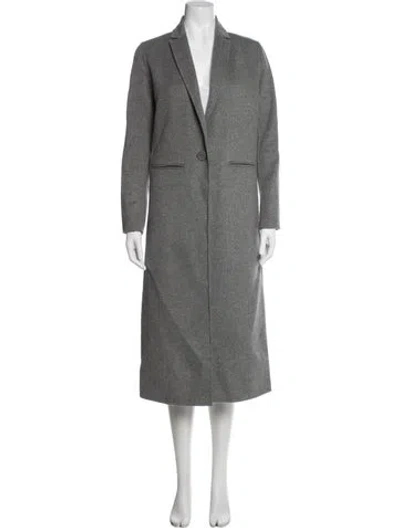 Pre-owned Maje Wool Blazer In Grey