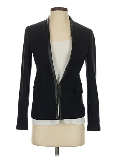Pre-owned Maje Wool Blazer Jacket In Black