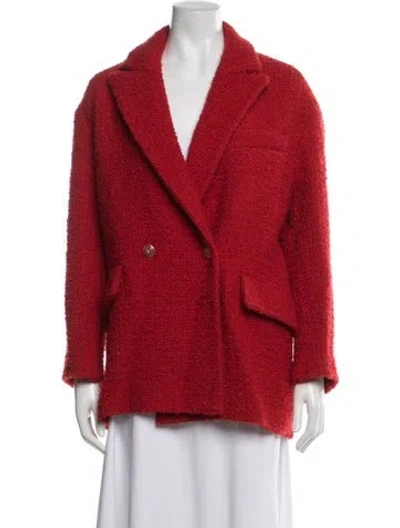 Pre-owned Maje Wool Blazer W/ Tags In Red