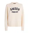 Maje Wool-blend Amour Sweater In Neutral