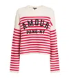 Maje Striped Rib Knit Sweater In Multi