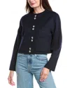 Maje Wool-blend Blazer In Blue