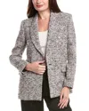 Maje Wool-blend Blazer In Gray