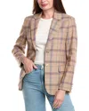 Maje Wool-blend Blazer In Multi