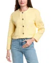Maje Wool-blend Blazer In Yellow