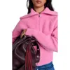 Maje Wool-blend Cardigan In Pink
