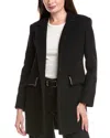 Maje Wool-blend Coat In Black
