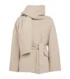 Maje Wool-blend Double-faced Coat In Neutral