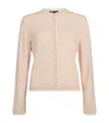 Maje Wool-blend Embellished Cardigan In Pink