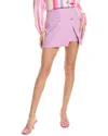 Maje Wool-blend Mini Skirt In Purple