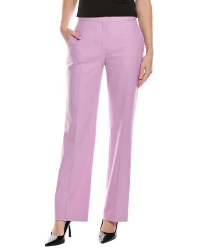 Maje Wool-blend Pant In Purple
