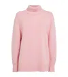 Maje Wool-blend Rollneck Sweater In Pink