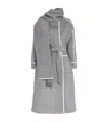Maje Long Double-faced Coat In Gray
