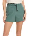 Maje Wool-blend Short In Green