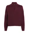 Maje Wool-blend Sweater In Burgundy