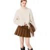 Maje Moritz Wool Blend High Neck Sweater In Neutral