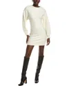 Maje Wool-blend Sweaterdress In White