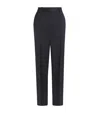 Maje Wool-blend Tailored Trousers In Blue