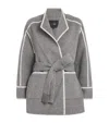 Maje Double-breasted Wool Coat In Gray