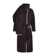 Maje Wool-blend Wrap Coat In Black