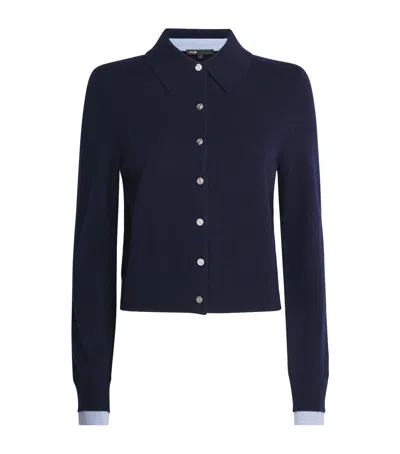 Maje Wool-cashmere Cardigan In Black