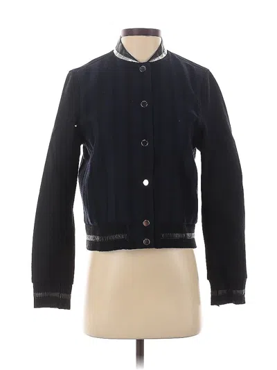 Pre-owned Maje Wool Coat In Black