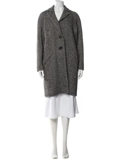 Pre-owned Maje Wool Coat In Black