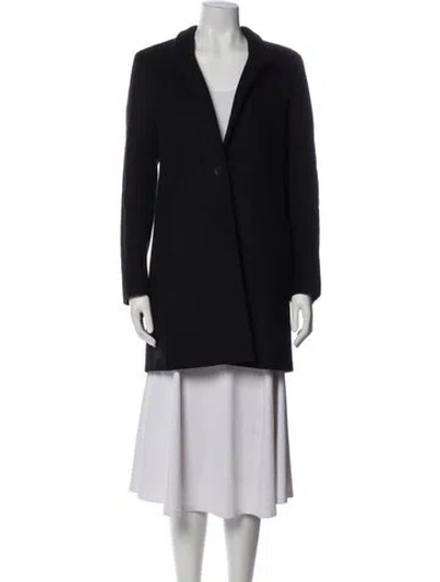 Pre-owned Maje Wool Coat In Black