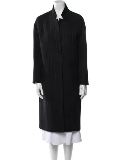 Pre-owned Maje Wool Coat In Black