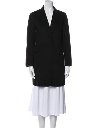 Pre-owned Maje Wool Coat In Black