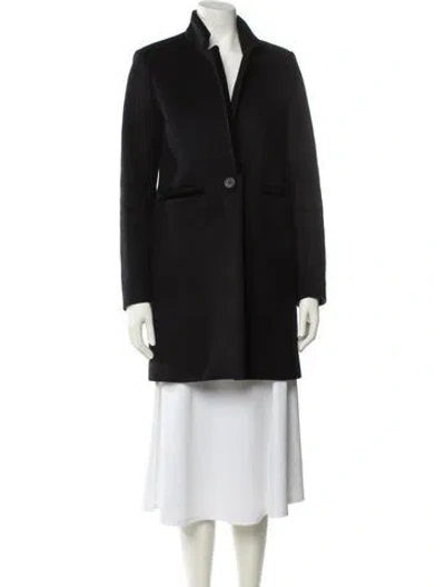 Pre-owned Maje Wool Coat In Black