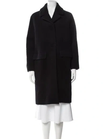 Pre-owned Maje Wool Coat In Black