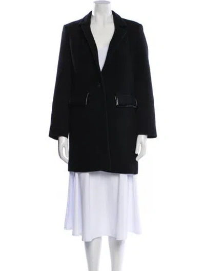 Pre-owned Maje Wool Coat In Black