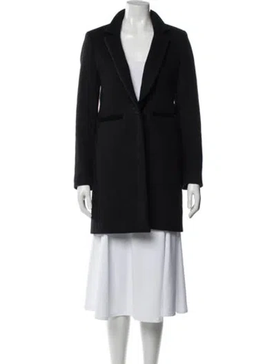 Pre-owned Maje Wool Coat In Black