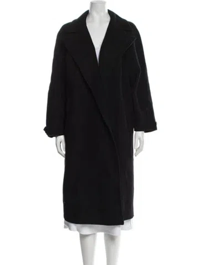 Pre-owned Maje Wool Coat In Black