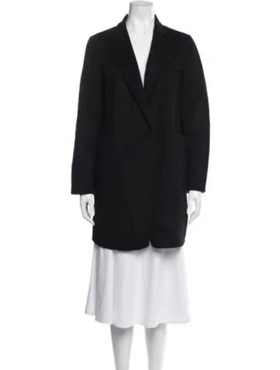 Pre-owned Maje Wool Coat In Black