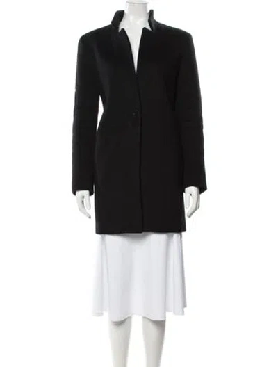 Pre-owned Maje Wool Coat In Black
