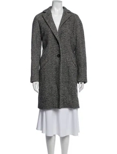 Pre-owned Maje Wool Coat In Black