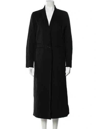 Pre-owned Maje Wool Coat In Black