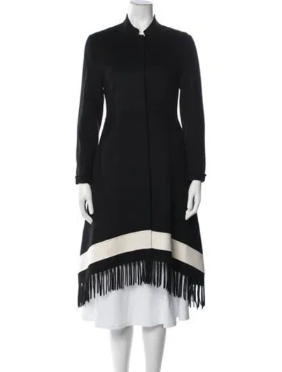 Pre-owned Maje Wool Coat In Black