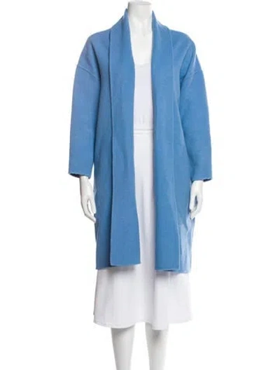 Pre-owned Maje Wool Coat In Blue