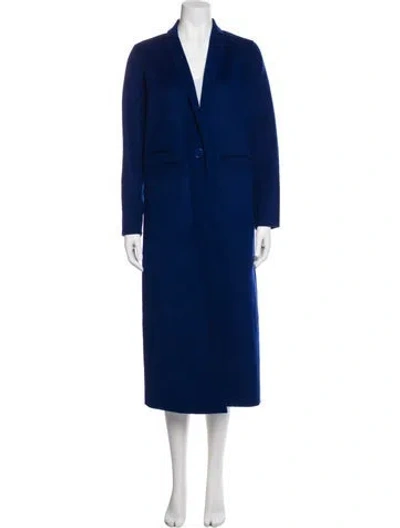 Pre-owned Maje Wool Coat In Blue