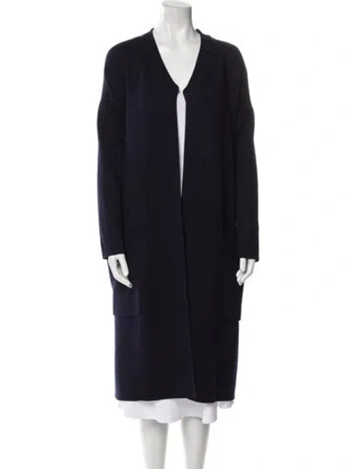Pre-owned Maje Wool Coat In Blue