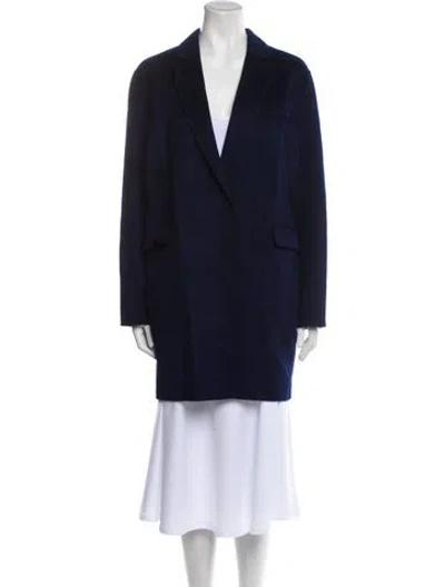 Pre-owned Maje Wool Coat In Blue