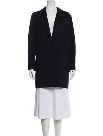 Pre-owned Maje Wool Coat In Blue