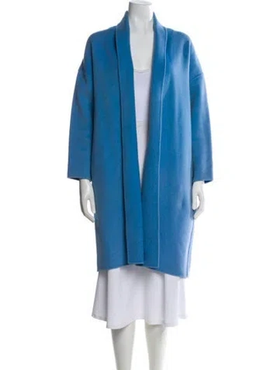 Pre-owned Maje Wool Coat In Blue