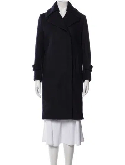 Pre-owned Maje Wool Coat In Blue