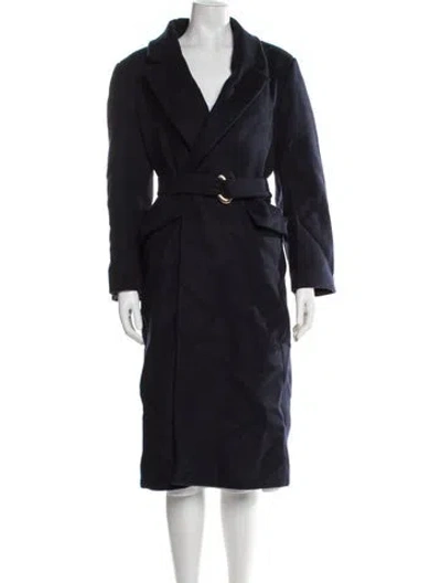 Pre-owned Maje Wool Coat In Blue