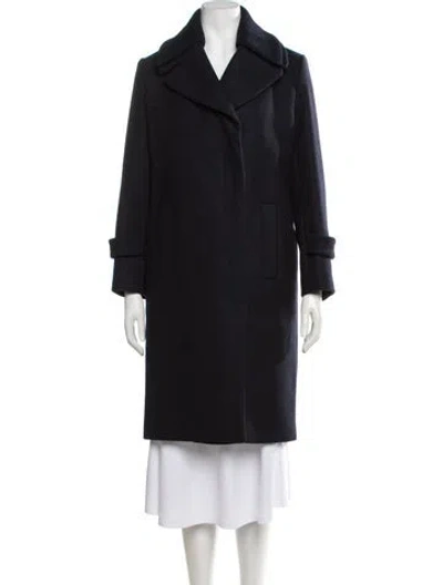 Pre-owned Maje Wool Coat In Blue